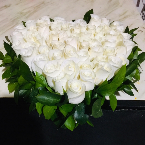 41 white Roses Bouquet